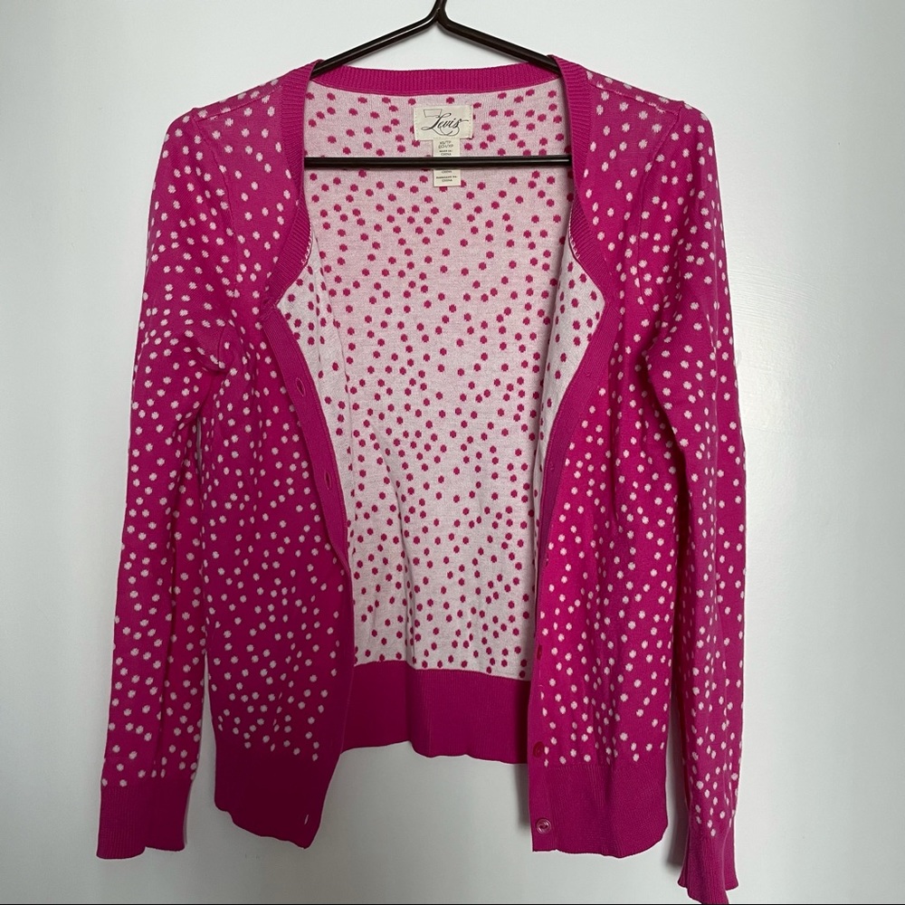 💜Host Pick💜 Levi’s Pink Polka Dot Cardigan